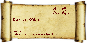 Kukla Réka névjegykártya